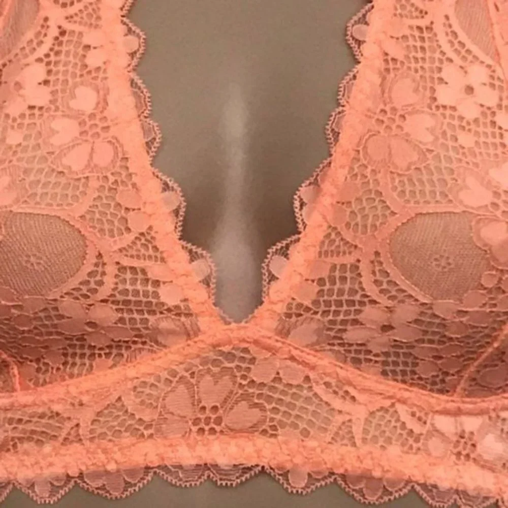 Free People Galloon Lace V-neck Halter Bralette